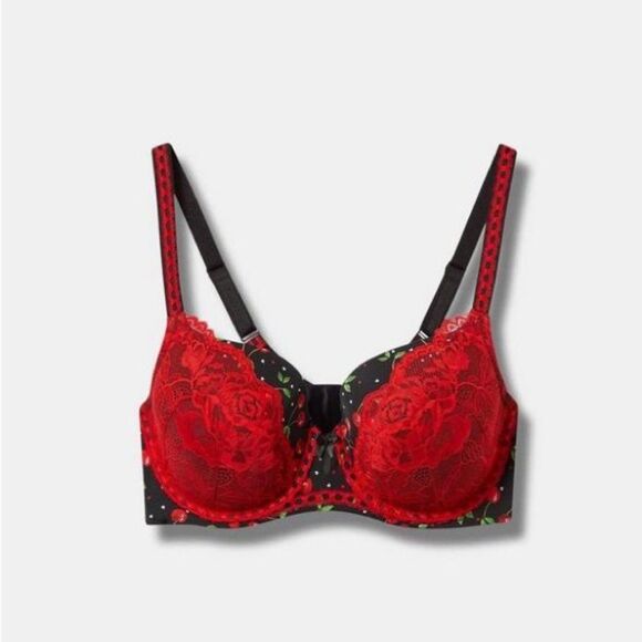 torrid Other - NWT Perfect T-Shirt Bra Very Cherry Rich Black 46DD